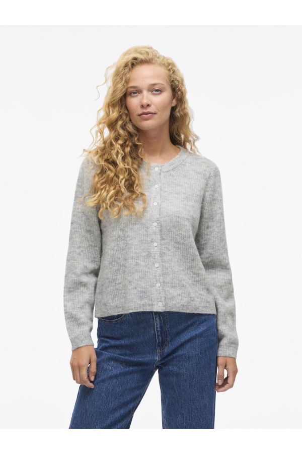 Gilet Maille Light Grey Melange VILORY VILA - 1 | TOPOS 2